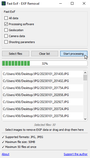 Fast EXIF